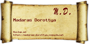 Madaras Dorottya névjegykártya